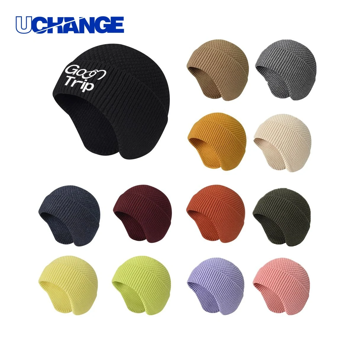 Thick Yarn Knit Cap Headwear 1