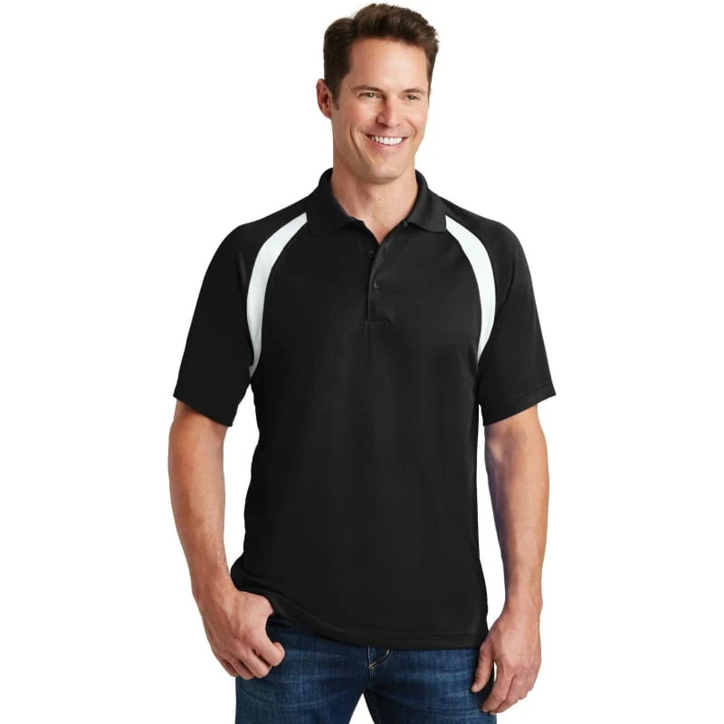 Sport-Tek Dry Zone Colorblock Raglan Polo. 1