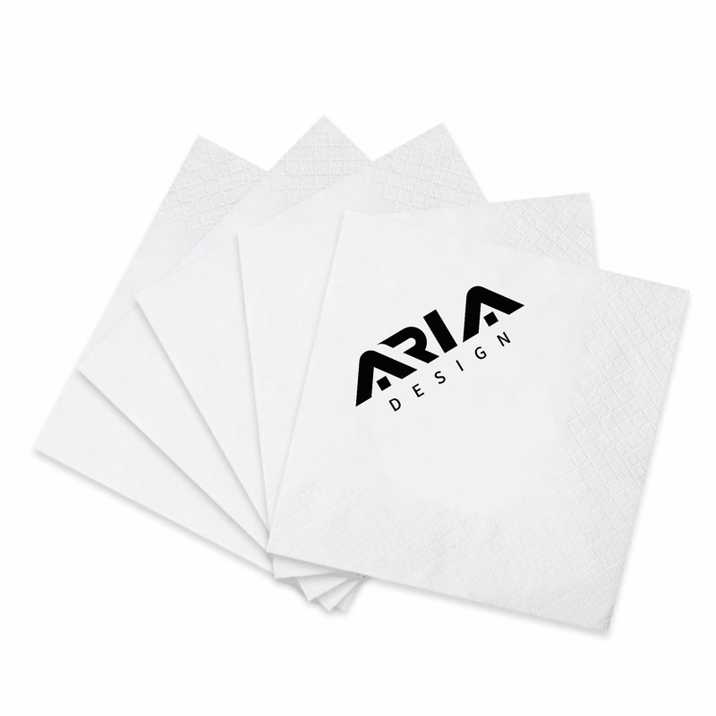 Custom Printed Virgin Pulp Cocktail Napkin