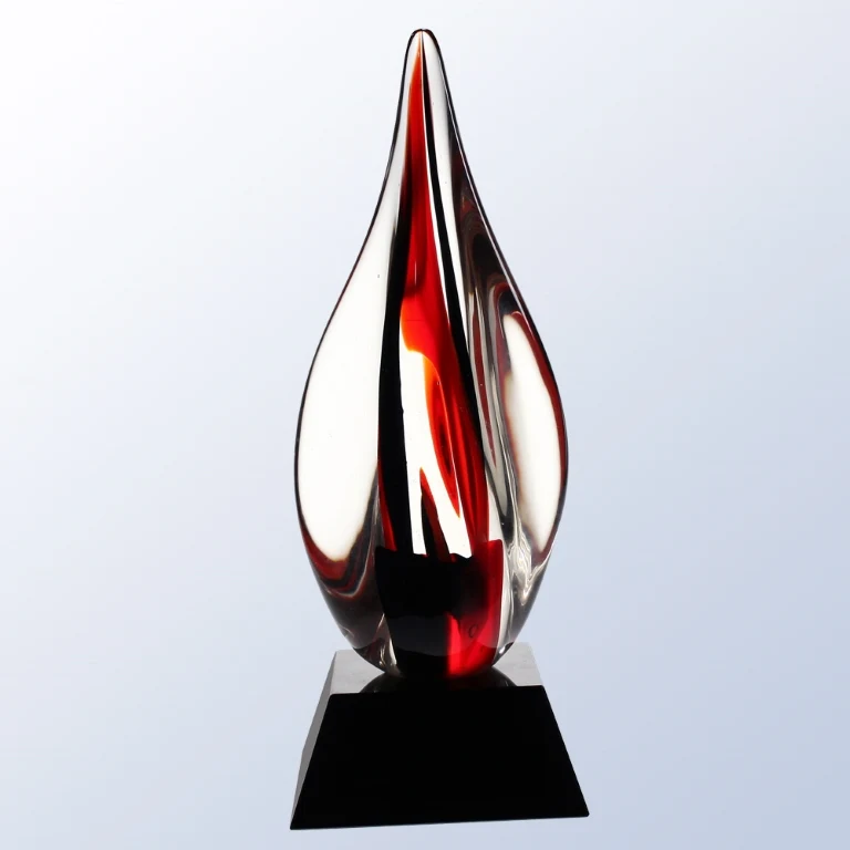 Red Contemporary w/Black Crystal Base Award 1