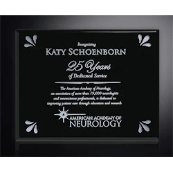 Aberdeen Black Laser Plaque 1