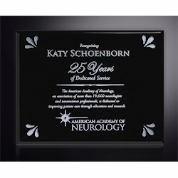 Aberdeen Black Laser Plaque
