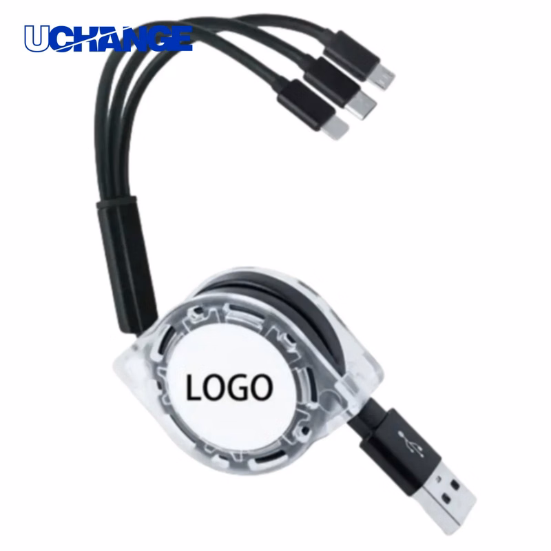 Retractable 3-in-1 USB Charging Cable Adapter