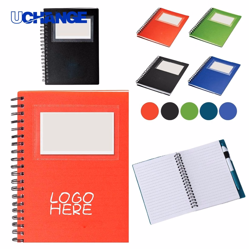Plastic Spiral Bound Journal Notebook with Pen