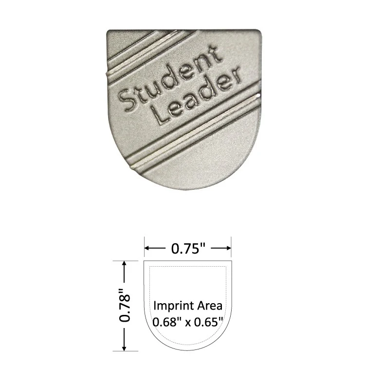 Shield 0.75" Antique Nickel Etched Lapel Pin - USA Made 1