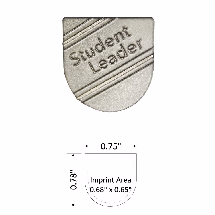 Shield 0.75" Antique Nickel Etched Lapel Pin - USA Made