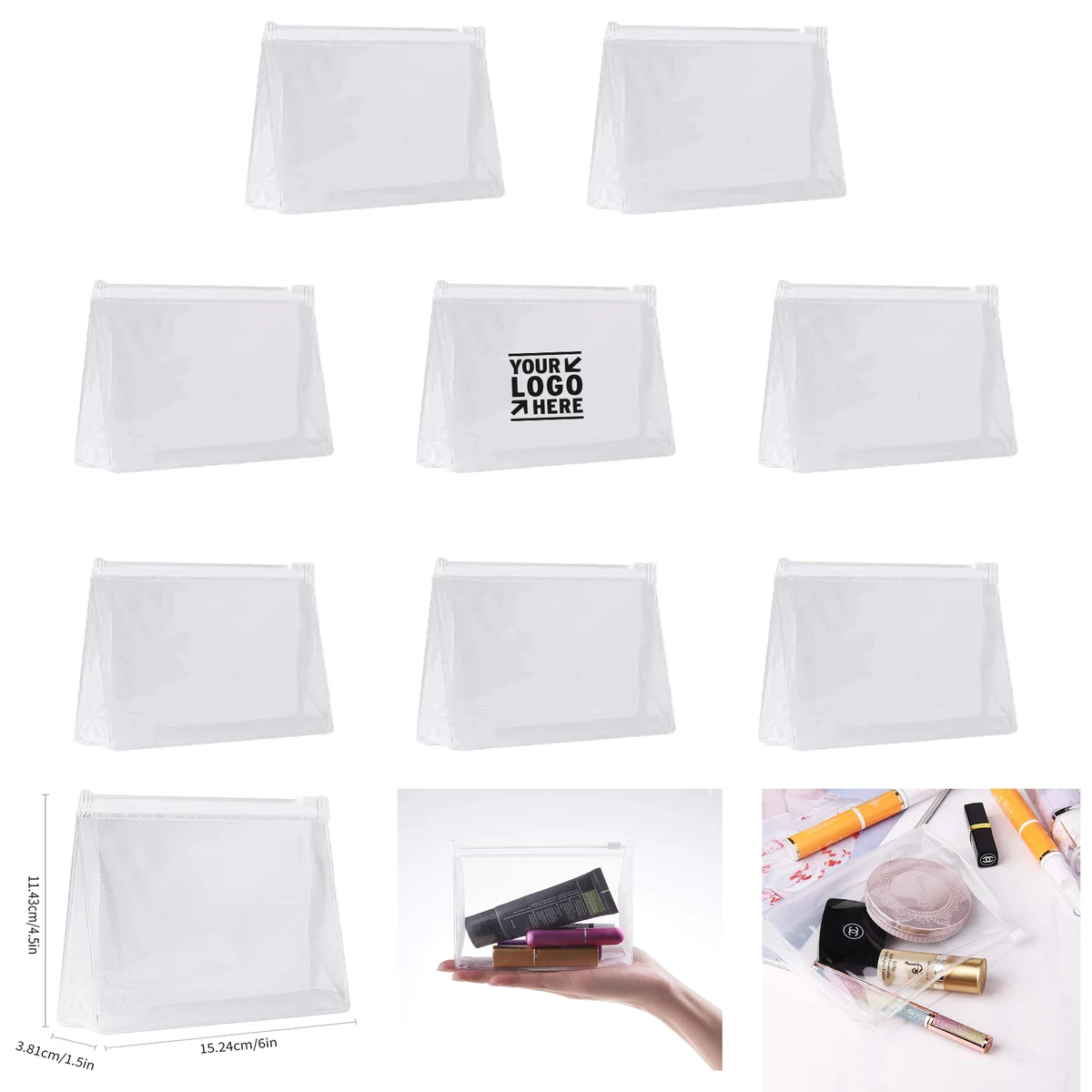 Transparent Plastic Cosmetic Organizer Bag 1