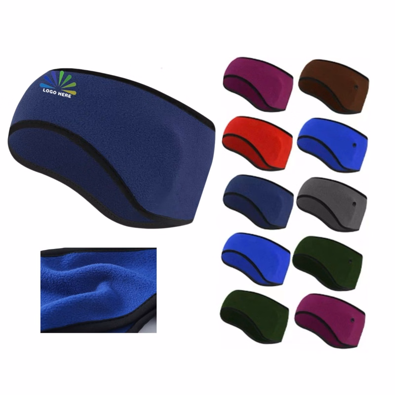 Fleece Windproof Warm Ear Covers With Black Edge Trim