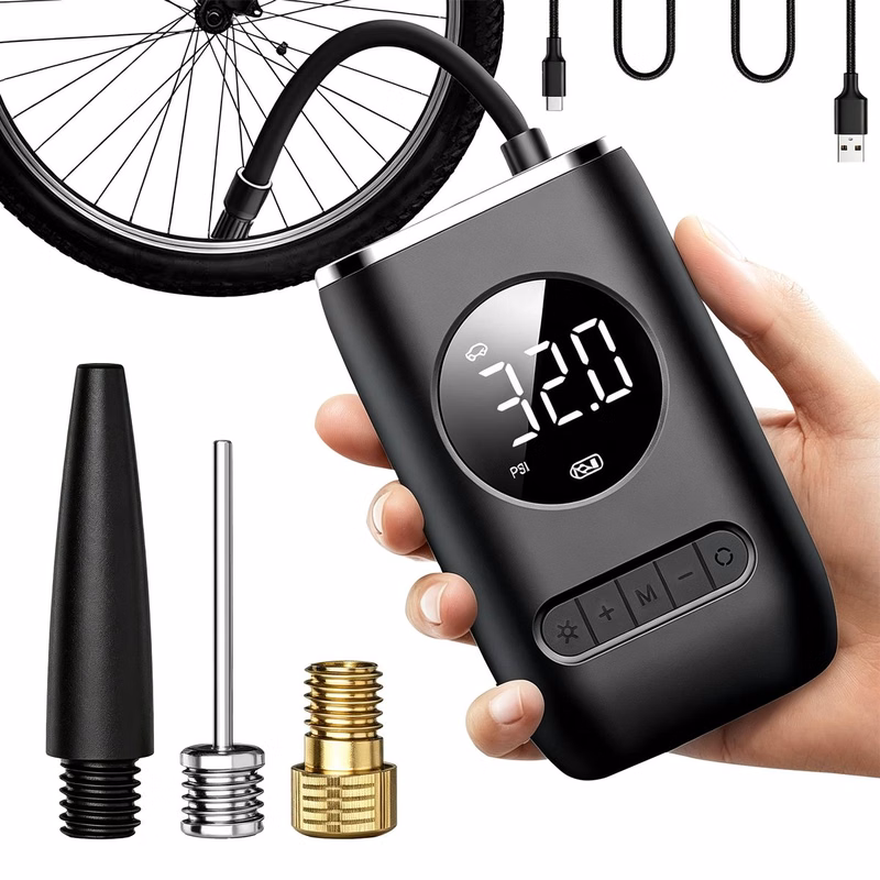 Cordless Electric Tire Pump With Rechargeable Battery