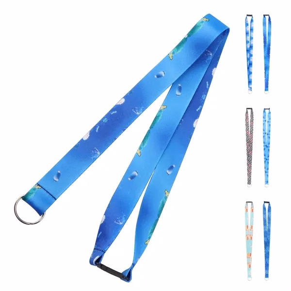 Custom 36" x 3/4" Polyester Safety Breakaway Lanyard with Split Key Ring — Office ID