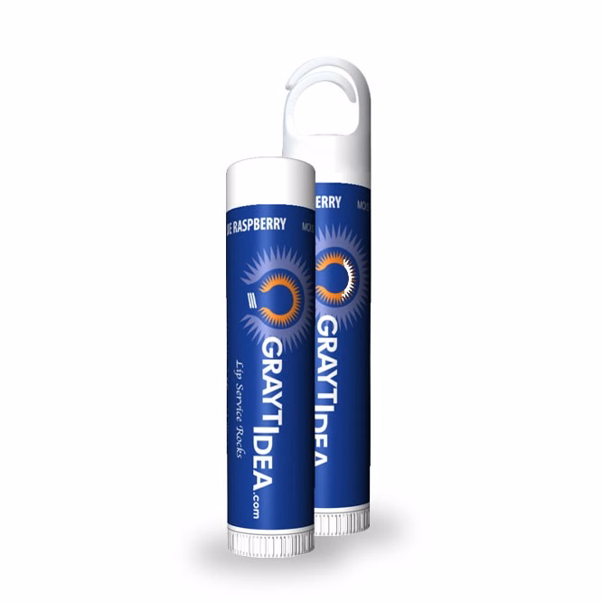 Lip Rageous Blue Raspberry Non-SPF Lip Balm with a Custom Label
