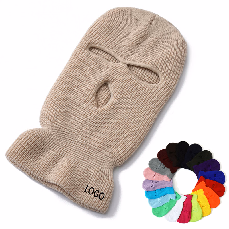 Knitted Full Face Mask 3 Hole Ski Balaclava Winter Cover