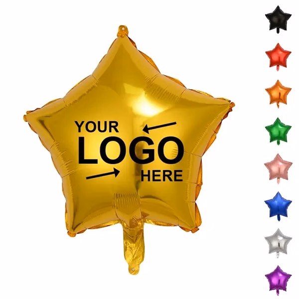Custom 18 Inch Star Aluminum Foil Balloon — Party Event Promotional Decoration