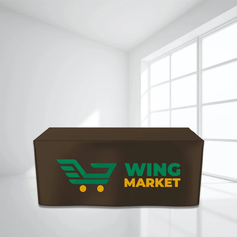 4FT Fitted Trade Show Table Cover - Full Color Imprint 1