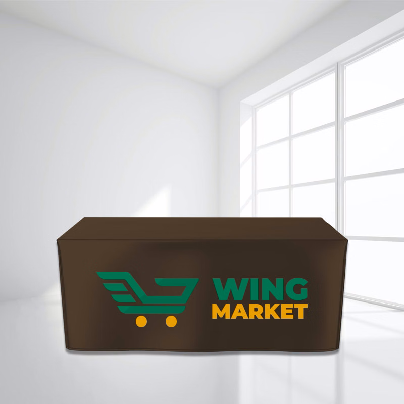 4FT Fitted Trade Show Table Cover - Full Color Imprint