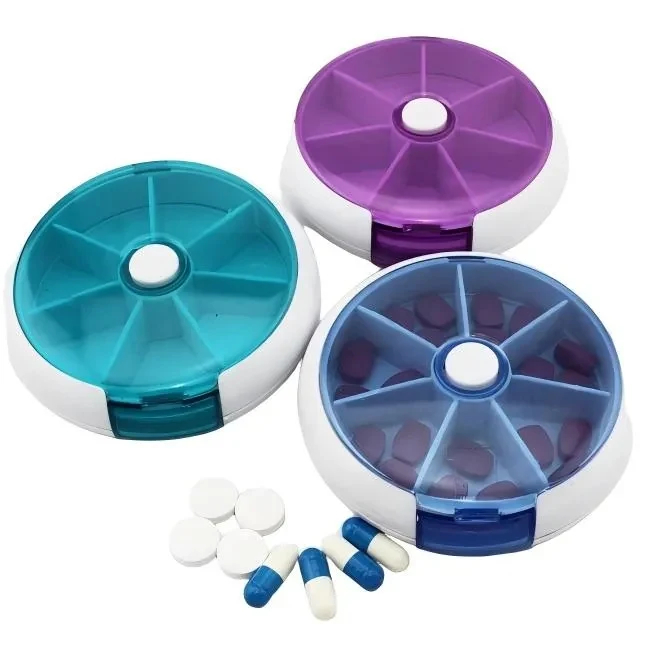 Push Button Rotating Pill Case 1