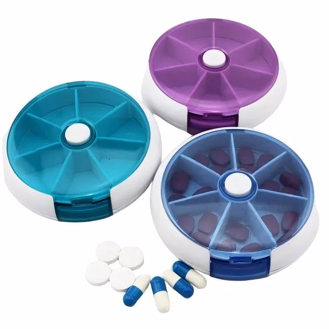 Push Button Rotating Pill Case