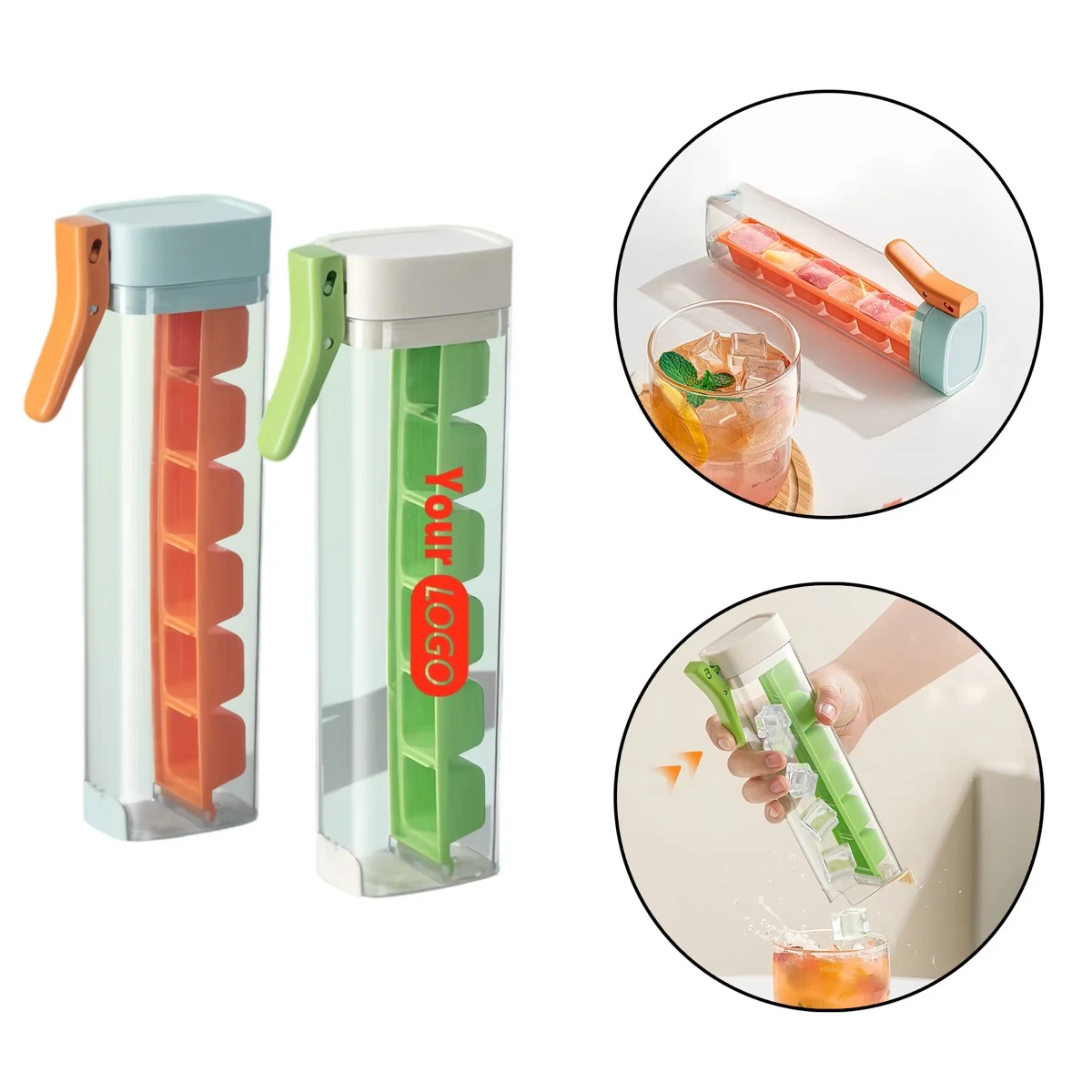 Simple Press-Type Six-Compartment Ice Cube Tray 1