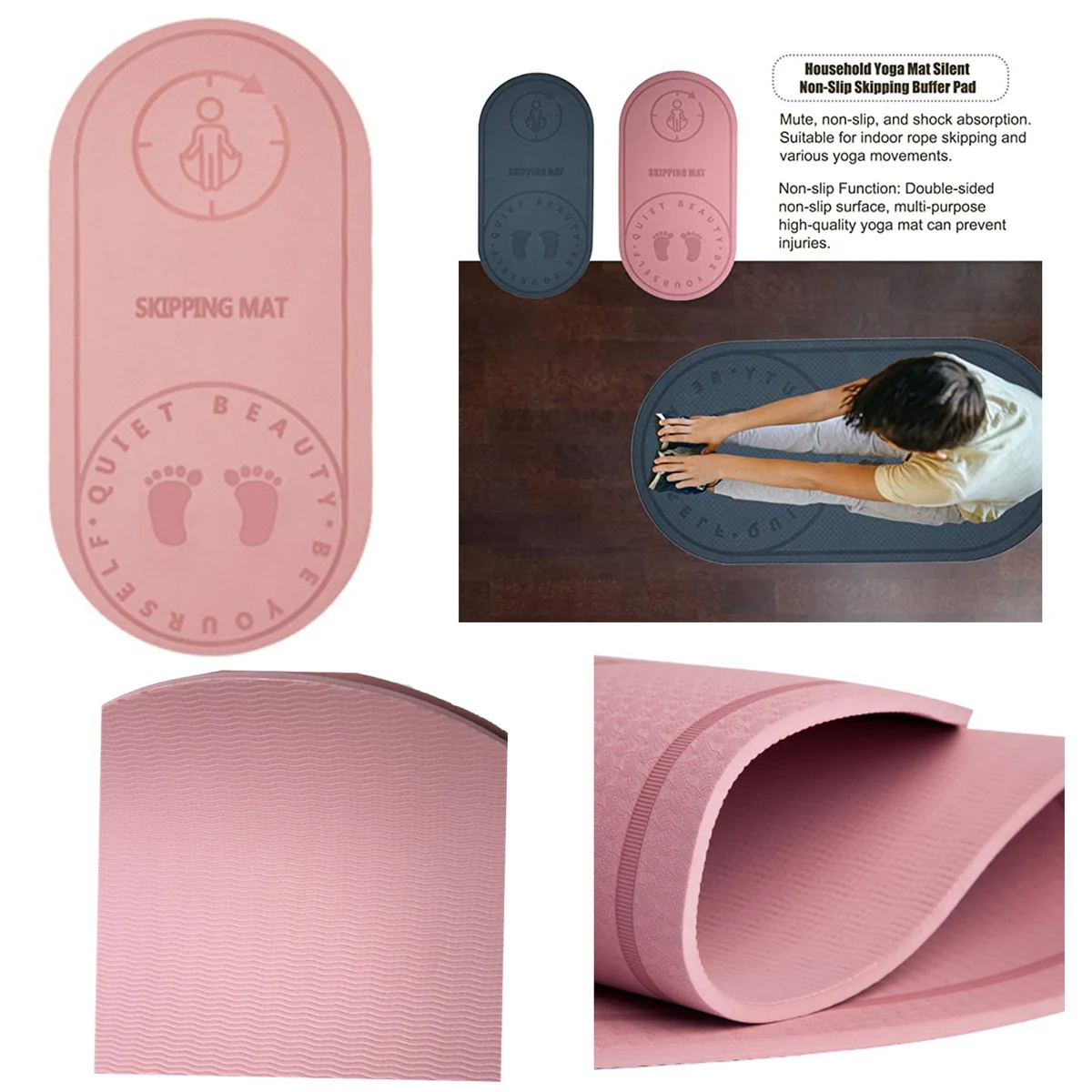 Mute And Shock-absorbing Skipping Mat 1
