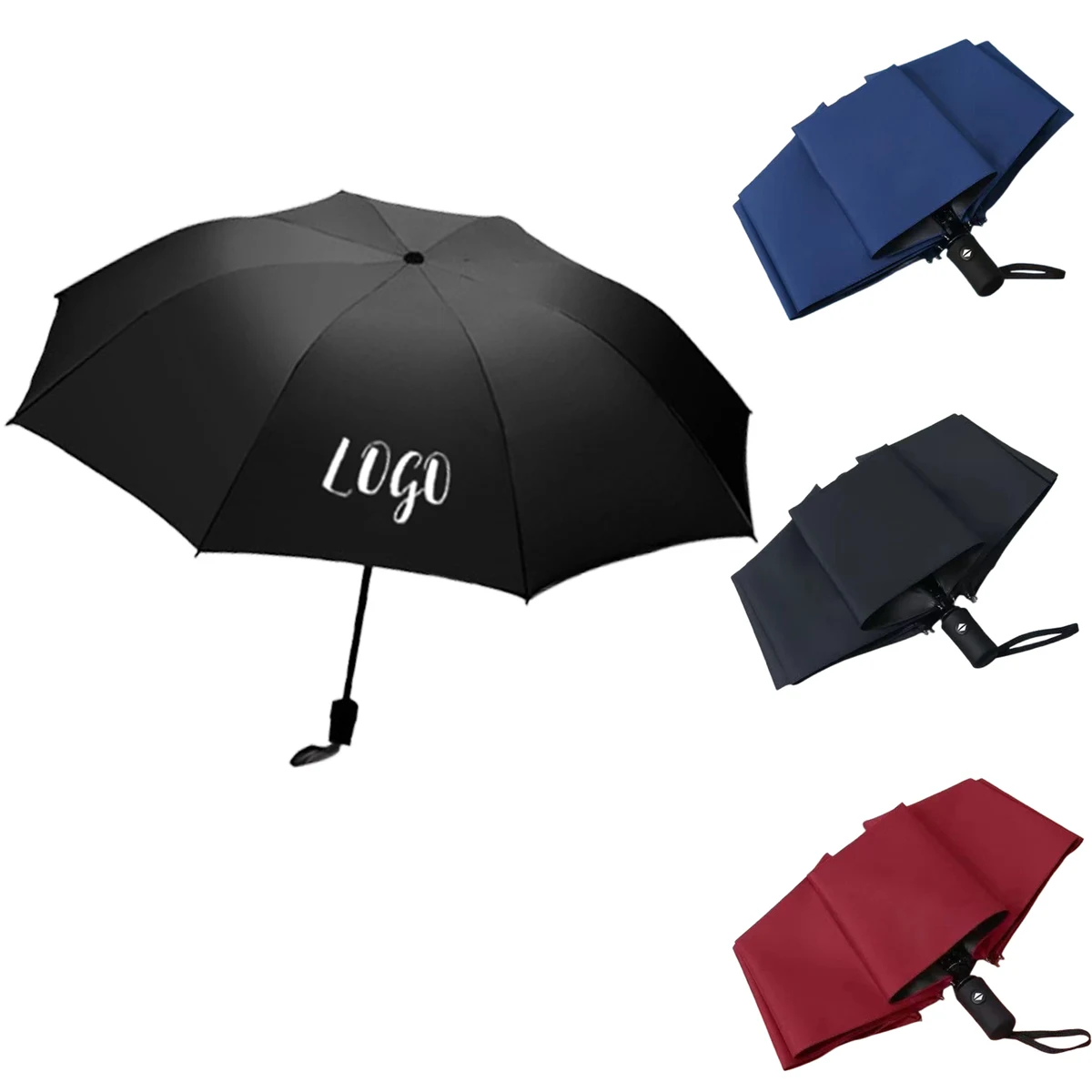 8-Rib Auto Open Travel Umbrella 1