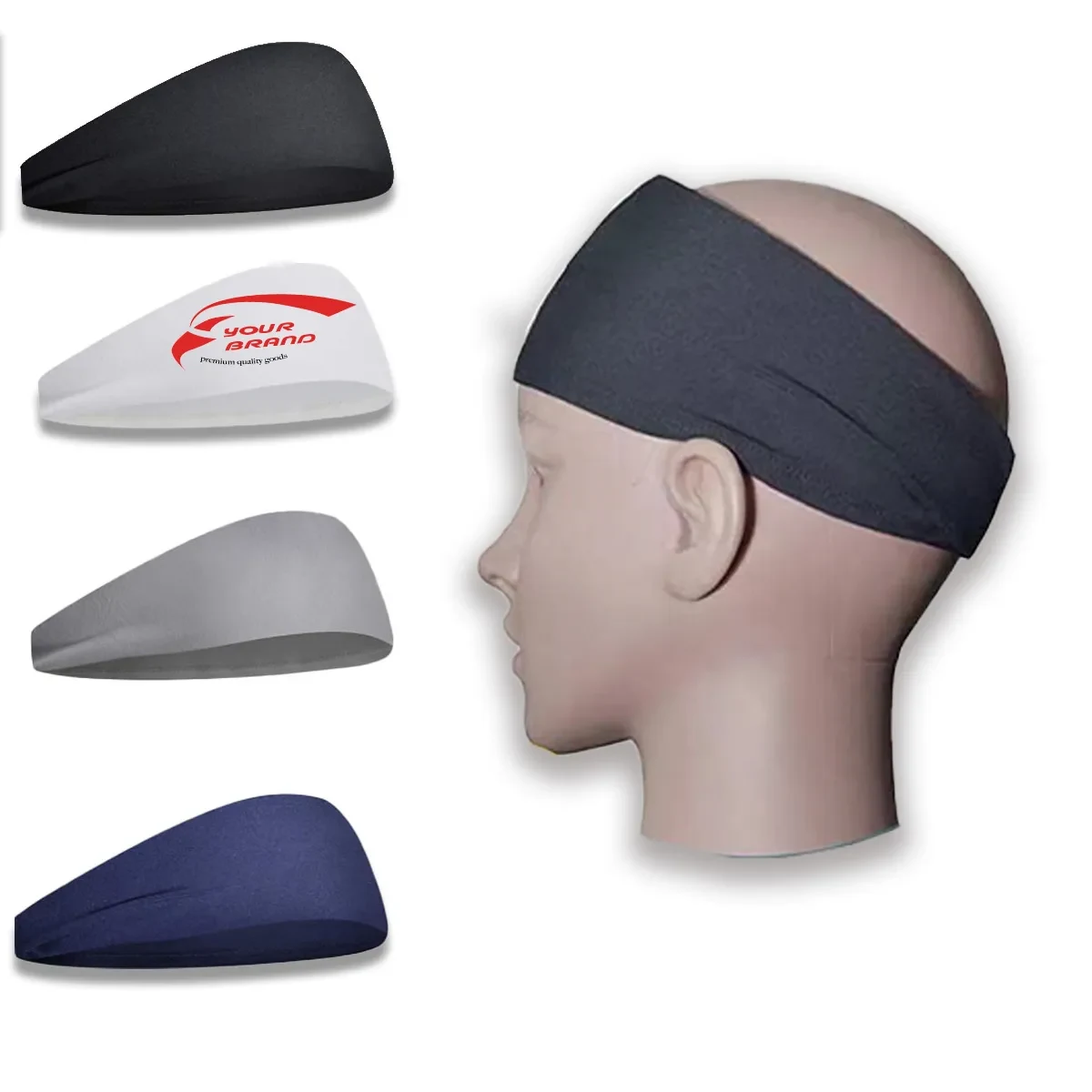 5 Pack High Elasticity Moisture Wicking Sports Headbands 1