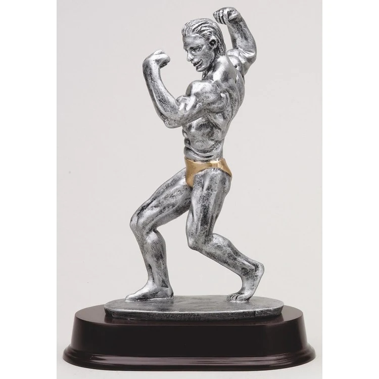 9 1/2" Tall Body Building Male Figure Award 1