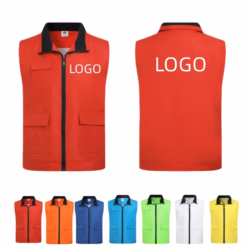 Event Staff Volunteer Vest With 3 Pockets High Visibility