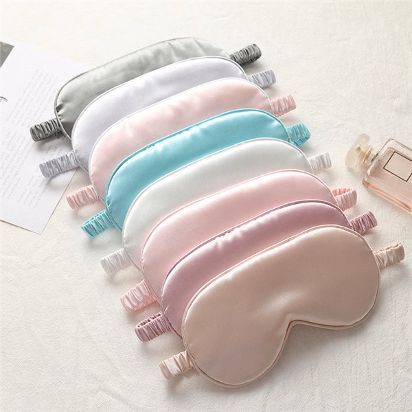 Double-sided imitation silk travel sleep eye mask