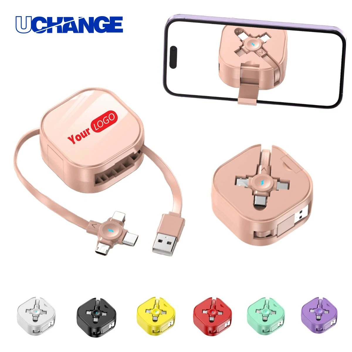Three In One Retractable Data Charging Cable 1