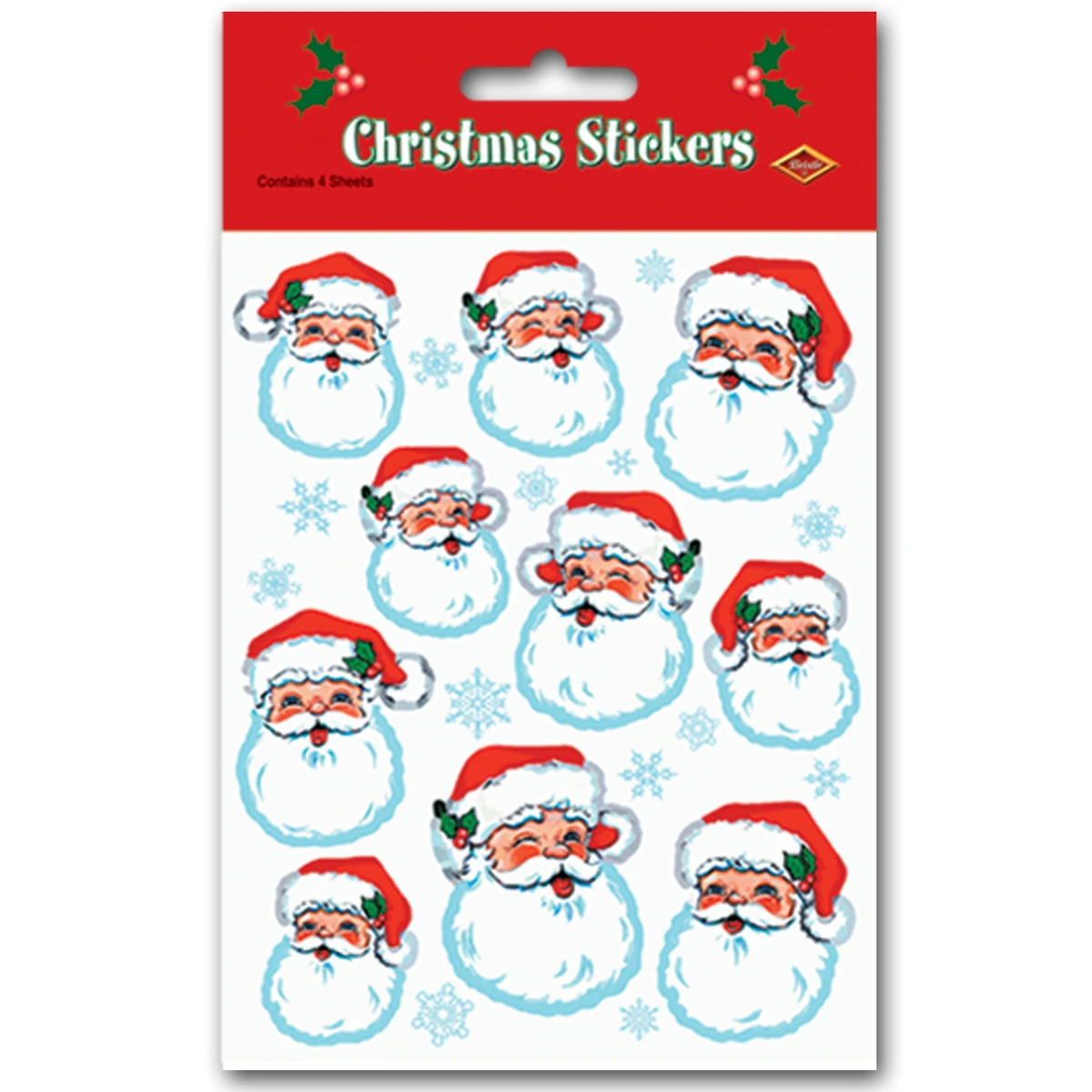 Santa Face Plus Pak Stickers 1