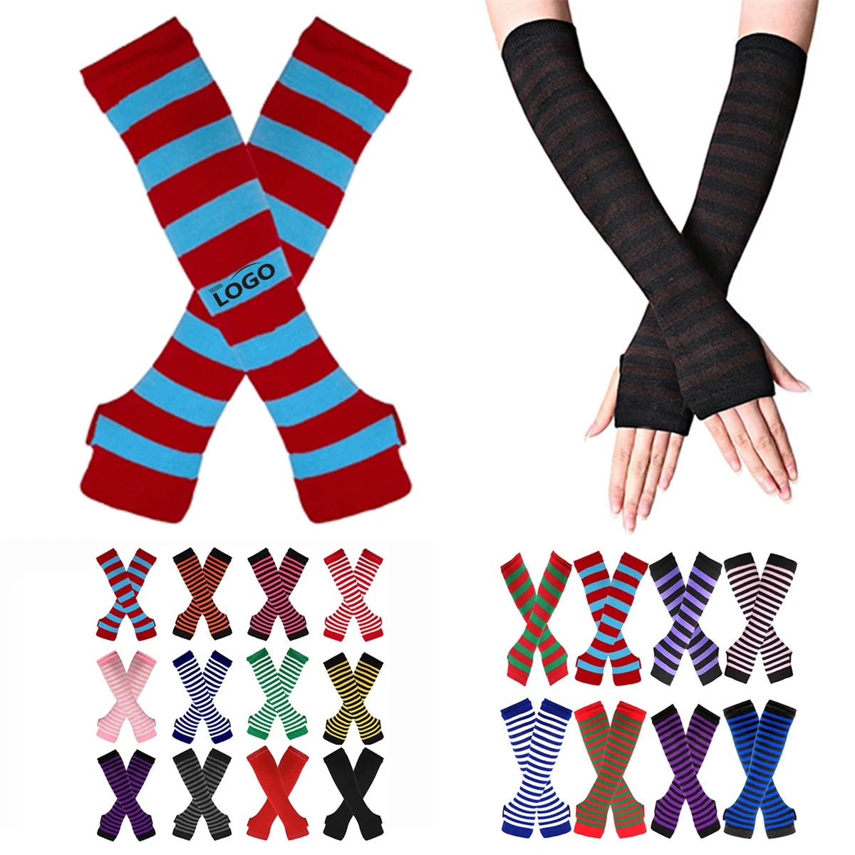 Practical Knit Arm Warmer Gloves 1