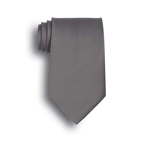 Dark Gray Silk Tie 1
