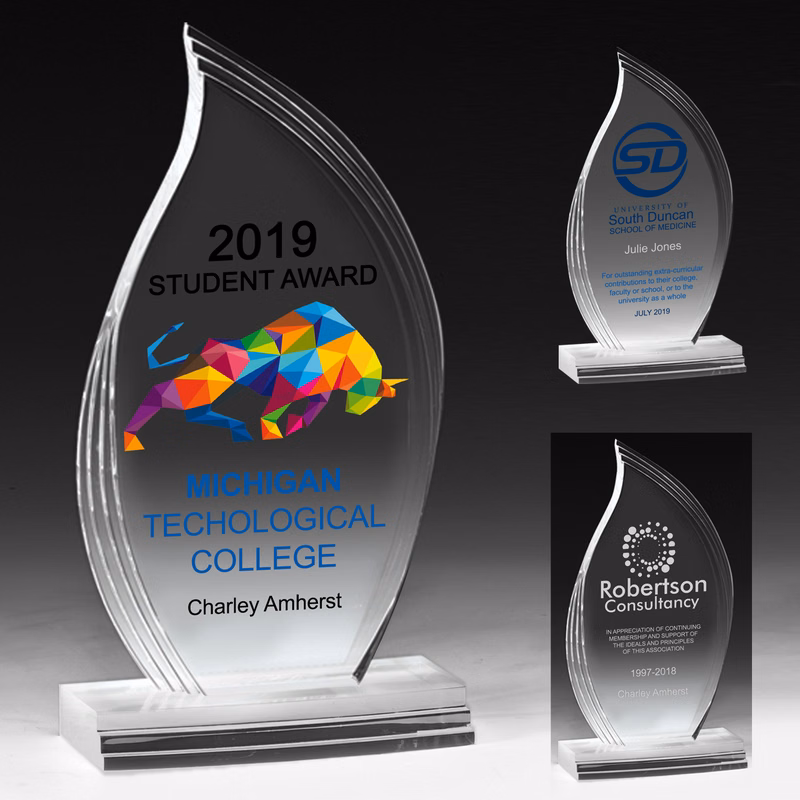 Flame Legend Award (4 1/2" x 8 7/8" x 3/4") - Laser Engraved