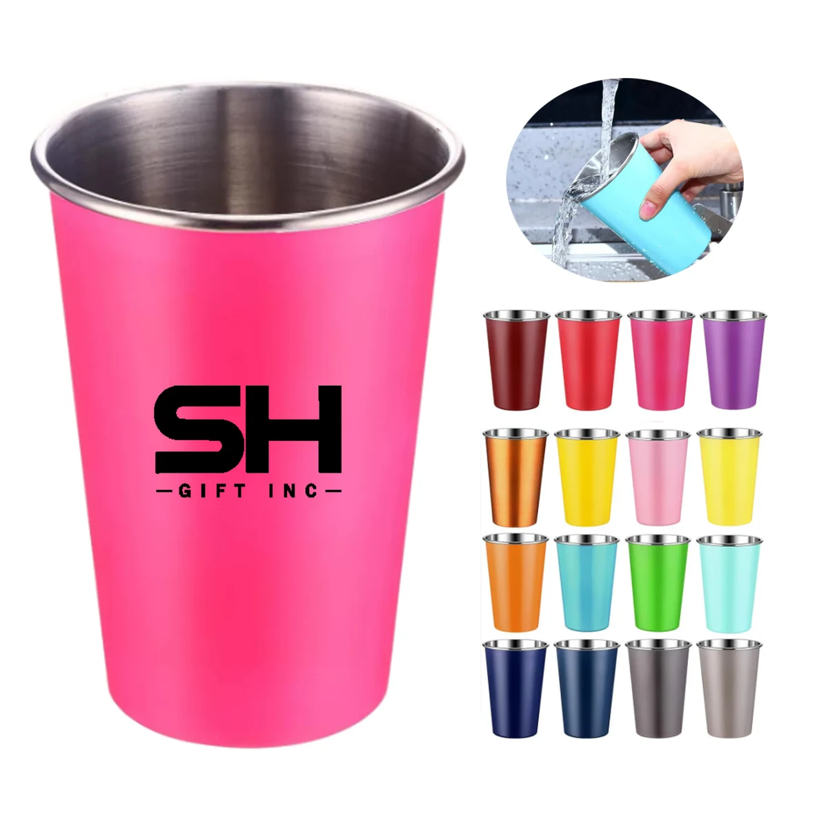 16oz Stainless Steel Drinking Cup 1