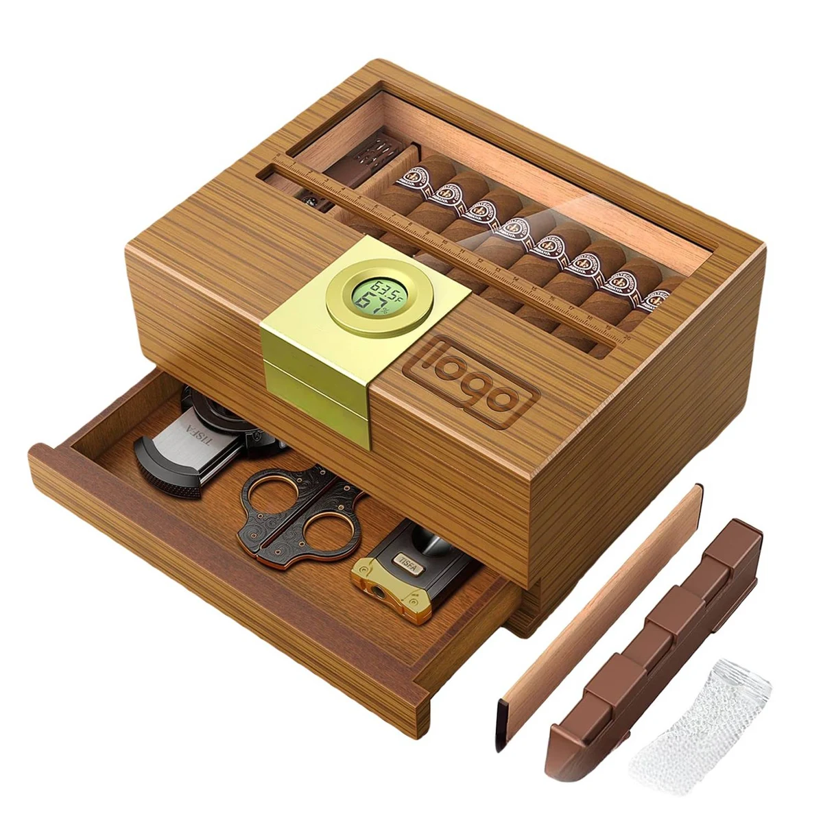 Wooden Large Capacity Cigar Humidor 1
