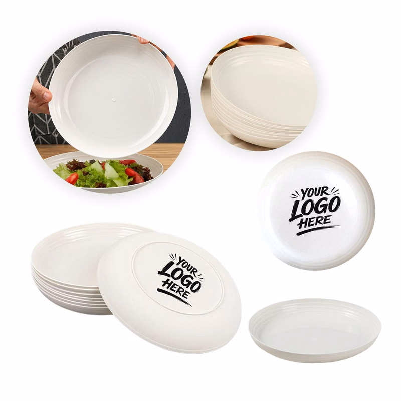 10.5in Eco Rice Husk Dining Plate Compostable Table Dish