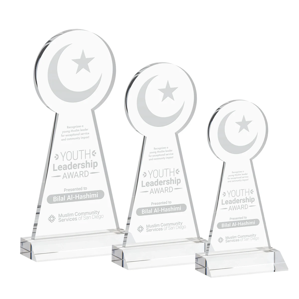 Crescent & Star Award - Clear 1