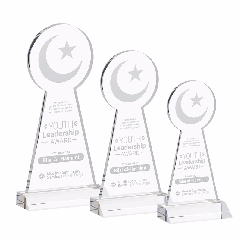 Crescent & Star Award - Clear