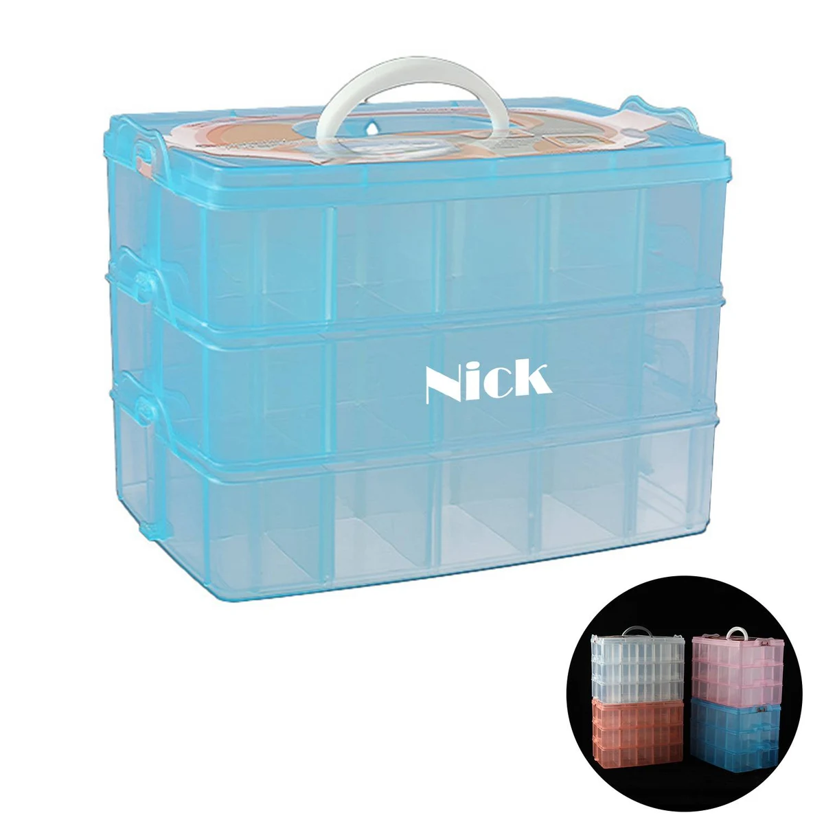 Detachable Transparent Plastic Sock Storage Box 1