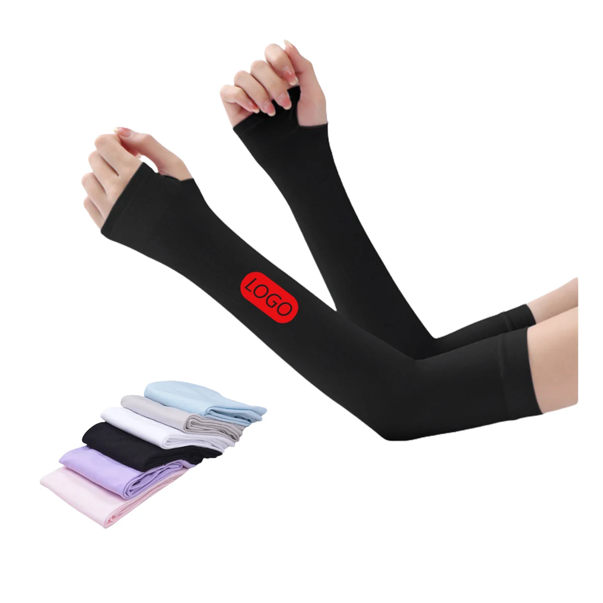 UV Sun Protection Arm Sleeves with Thumb Holes MOQ50 1