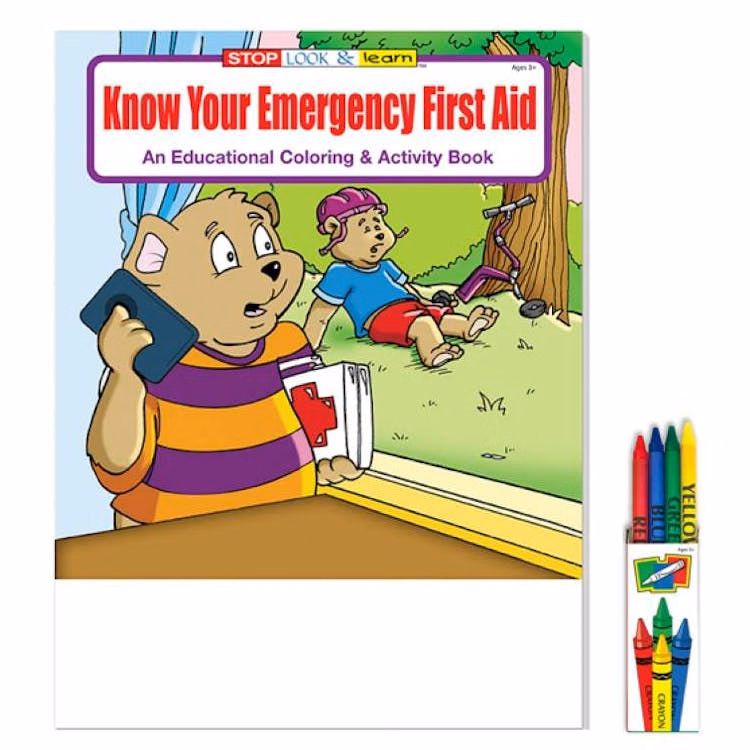 Know Your Emergency First Aid Coloring & Activity Book with Crayons