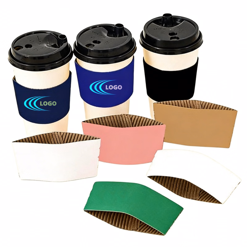 Disposable Paper Anti Scalding Coffee Sleeves 8-24Oz