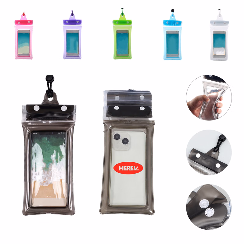 Waterproof Cell Phone Pouch With Lanyard MOQ 50PCS