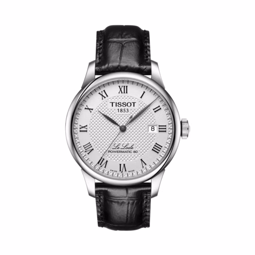 Tissot Le Locle Black Alligator Leather Strap Watch