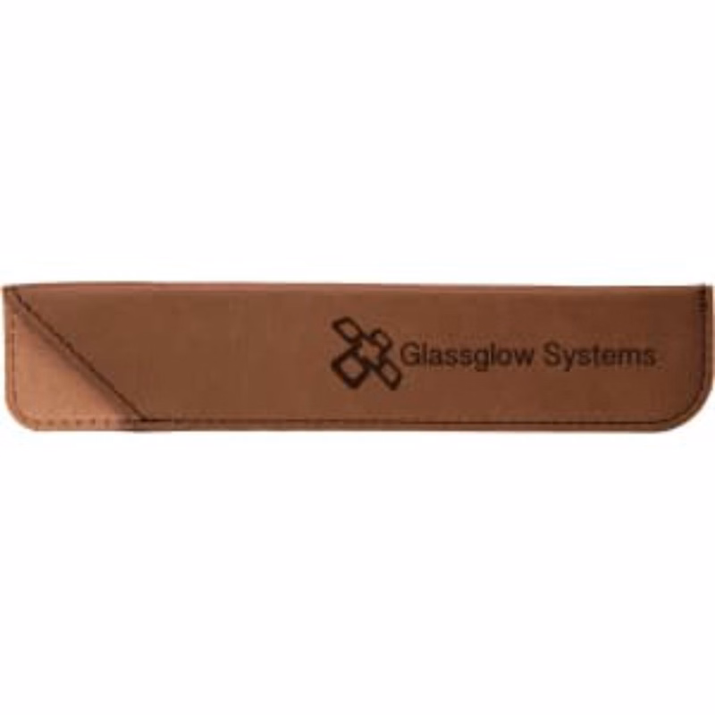 Black/Gold Faux Leather Pen Case