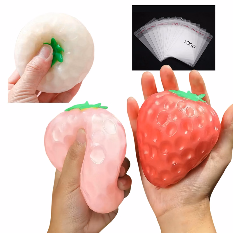 Light Sensitive Strawberry Stress Toy With Slow Rebound