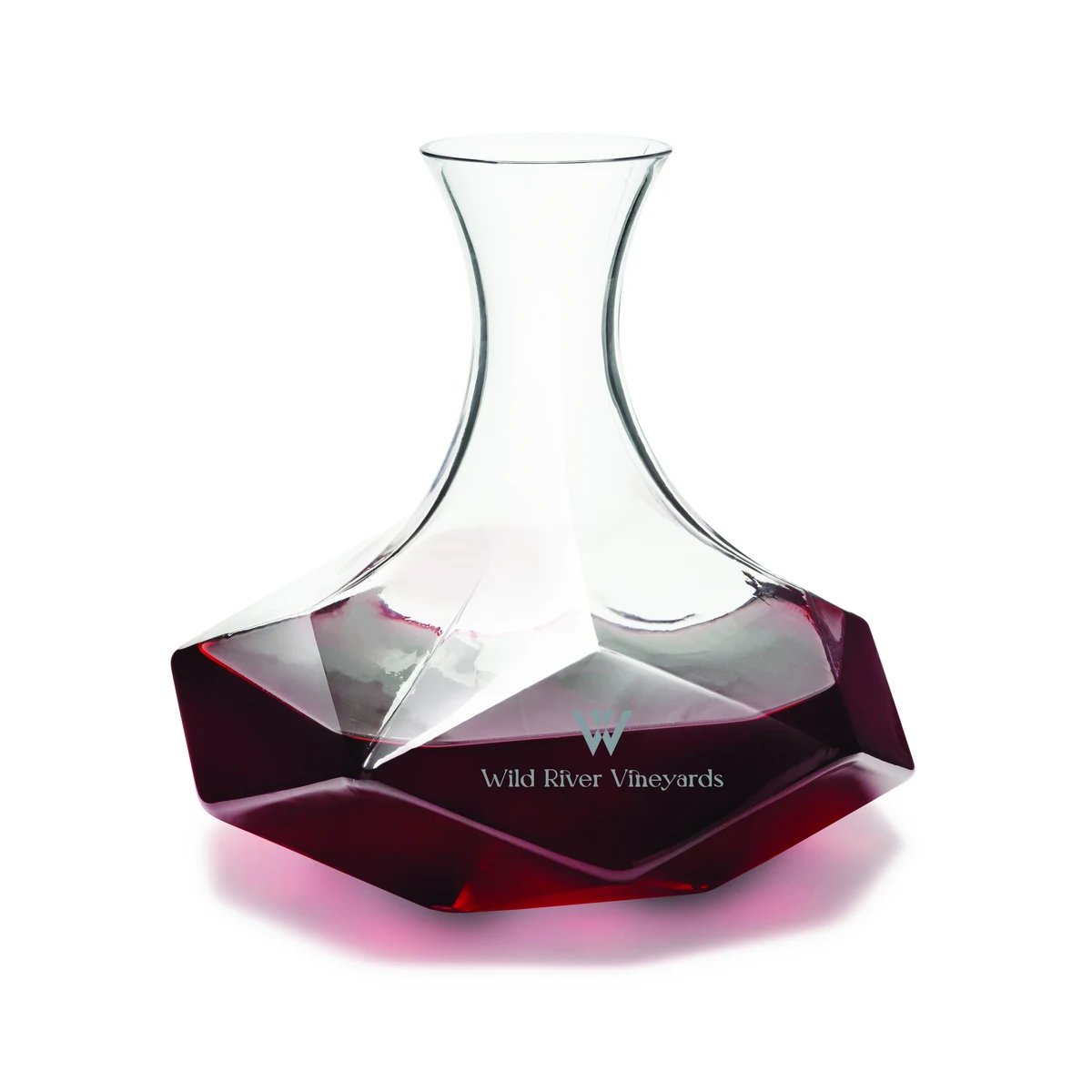 Viski® Faceted Crystal Wine Decanter 1