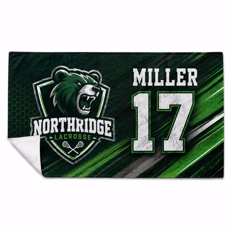 72 Hr Fast Ship - Team Towel in Microfiber Dri-Lite Terry, 30x60, Sublimated Shower Towel