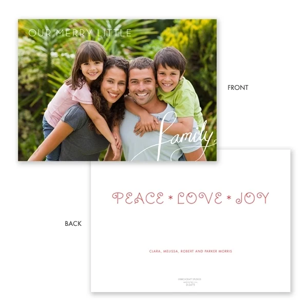 Our Merry Little Family Holiday Photo Card 1