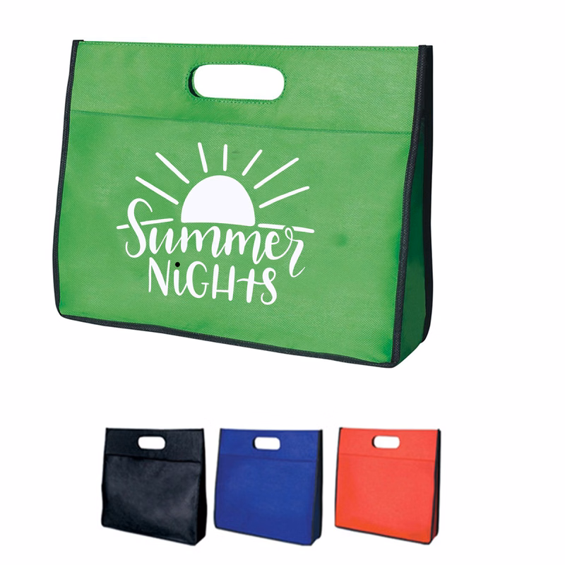 Handle Die Cut Non Woven Travel Tote Bag